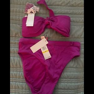 NWT Red Carter Bikini Set ~ M